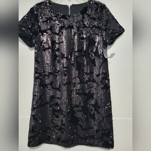 Verty Velvet Sequin Embellished Dress in Black Small?